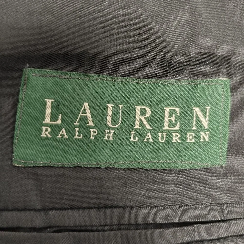 Ralph Lauren Woolmark Pure Wool Dark Navy Single Breasted Two Button Men's 48R